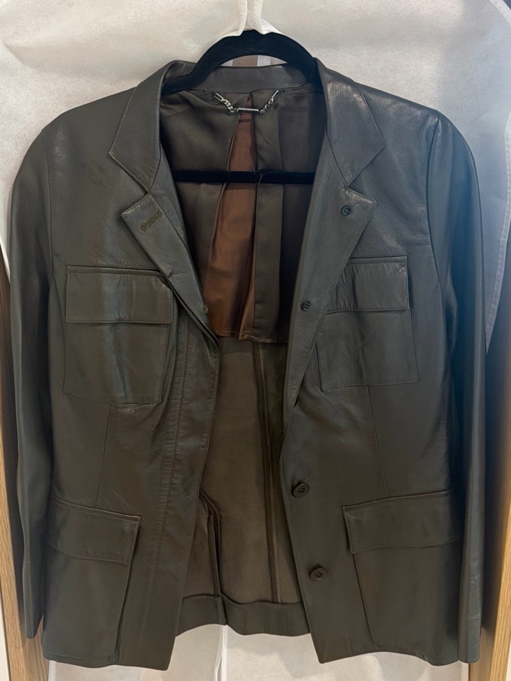 Gucci Women’s Leather Field Jacket